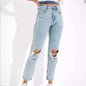 American Eagle straight ripped jeans